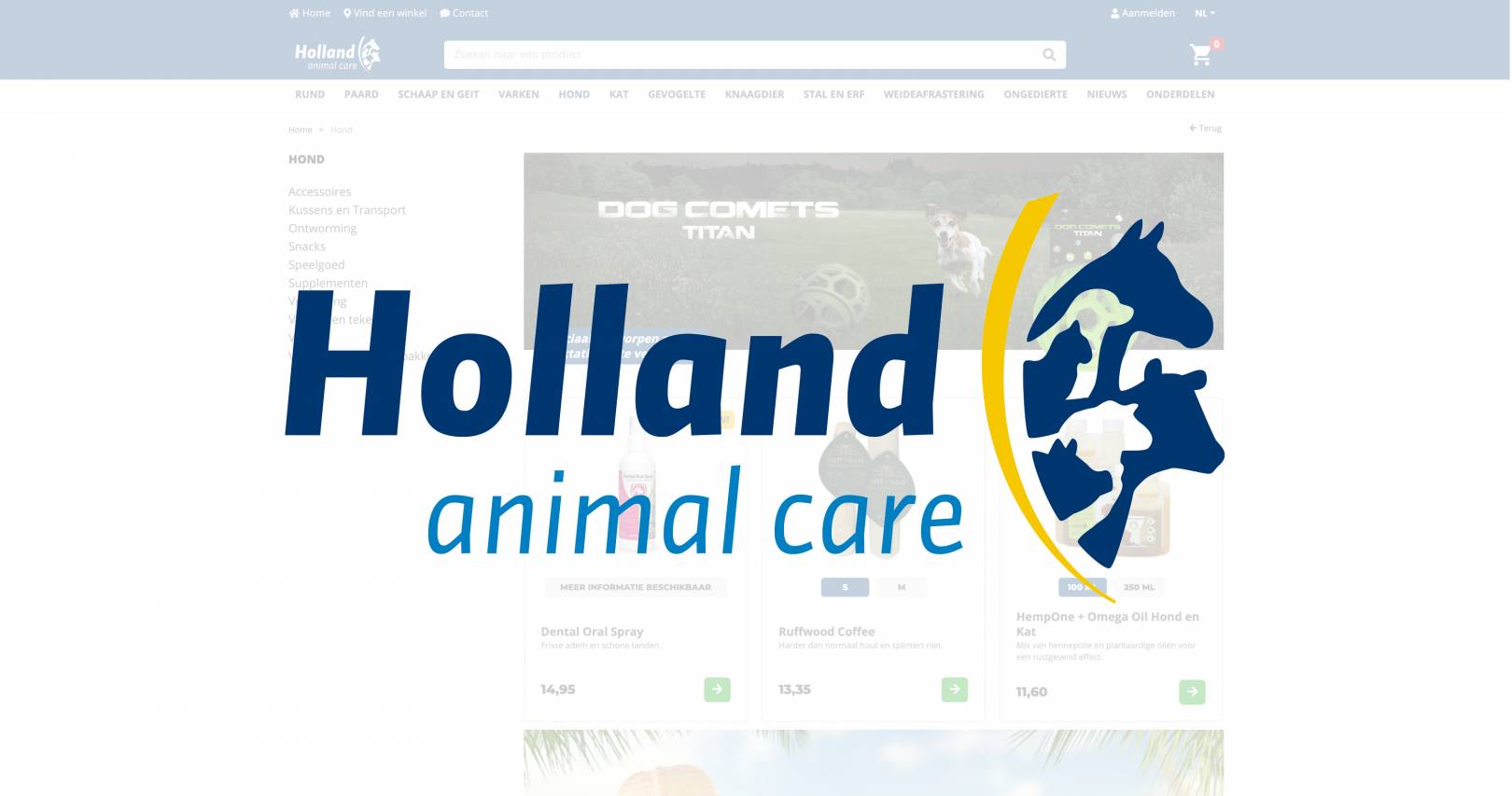 Bestel online via onze partner webshop van Holland Animal Care