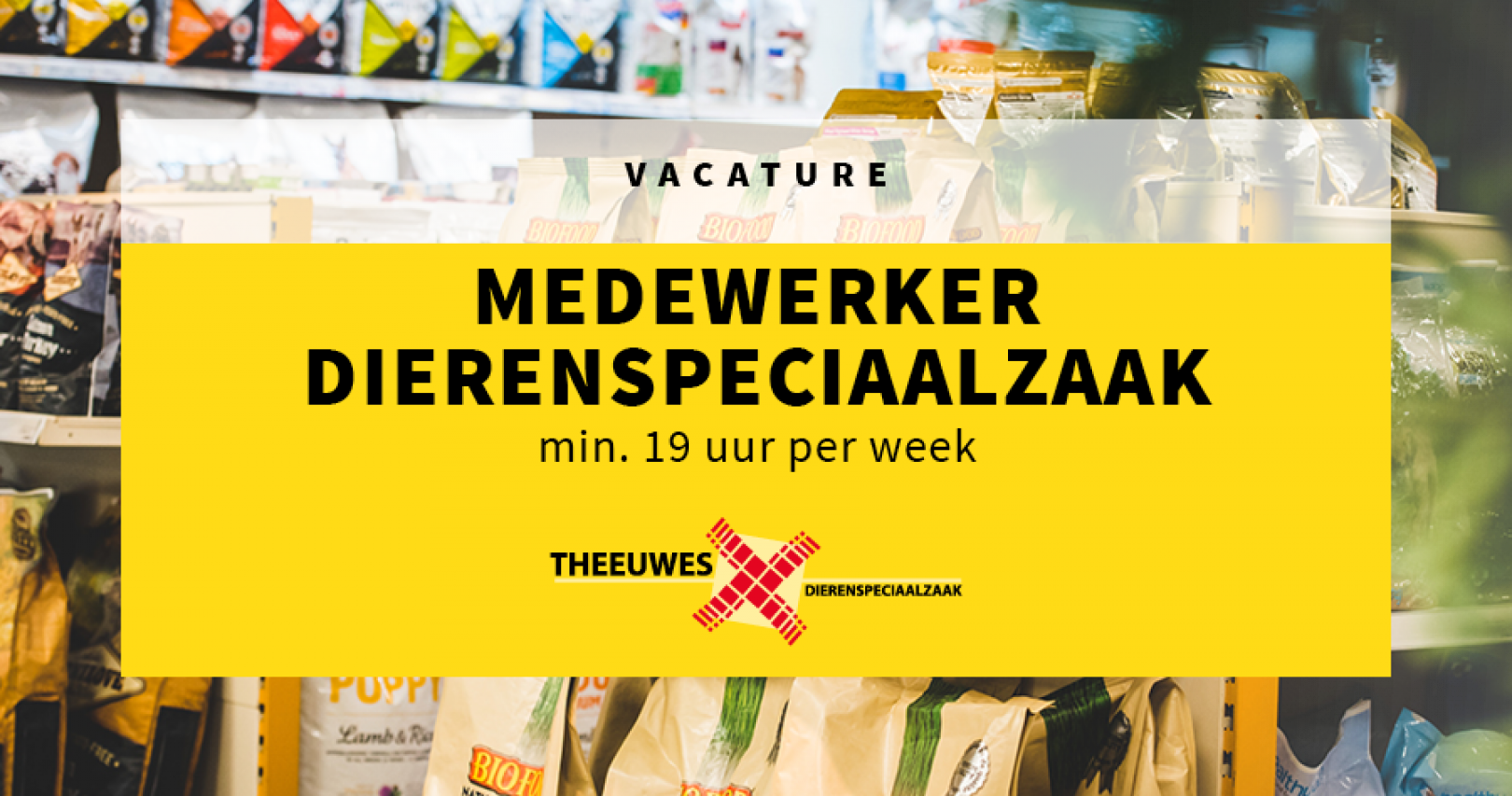 Vacature Medewerker Dierenspeciaalzaak